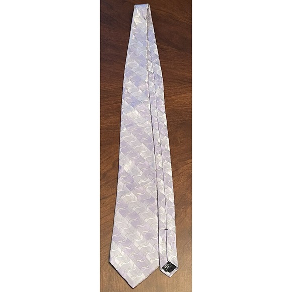 Gianfranco Ruffini Italy Purple Gray 100% Silk Men’s Neck Tie Made In usa - Picture 3 of 9